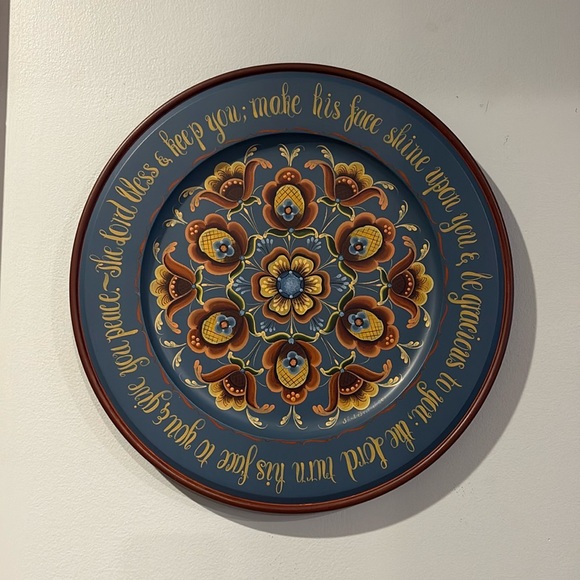 Original ROSEMALING Wooden Plate - by artist Rhonda Fritech - Limited edition - Picture 5 of 17